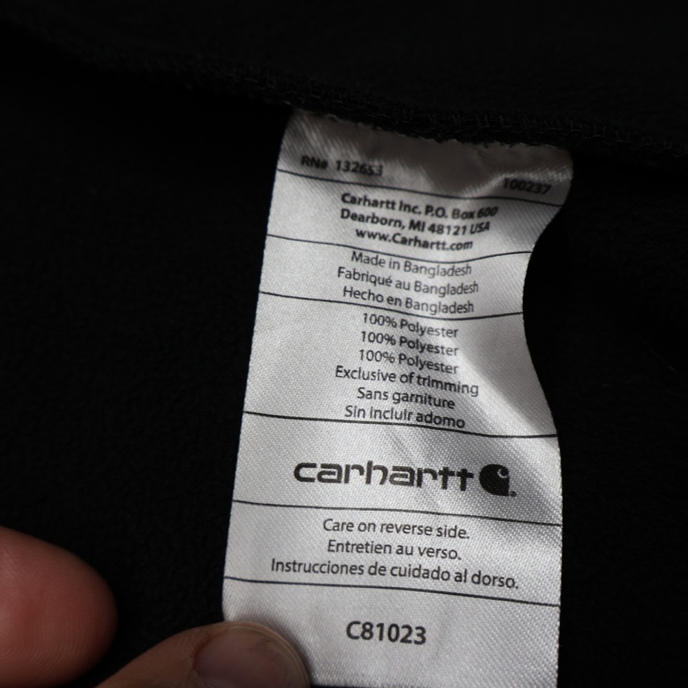 Carhartt Scrub Jacket Men 2XL Black Rugged Flex Peak Bonded Fleece Modern Fit - Picture 8 of 15